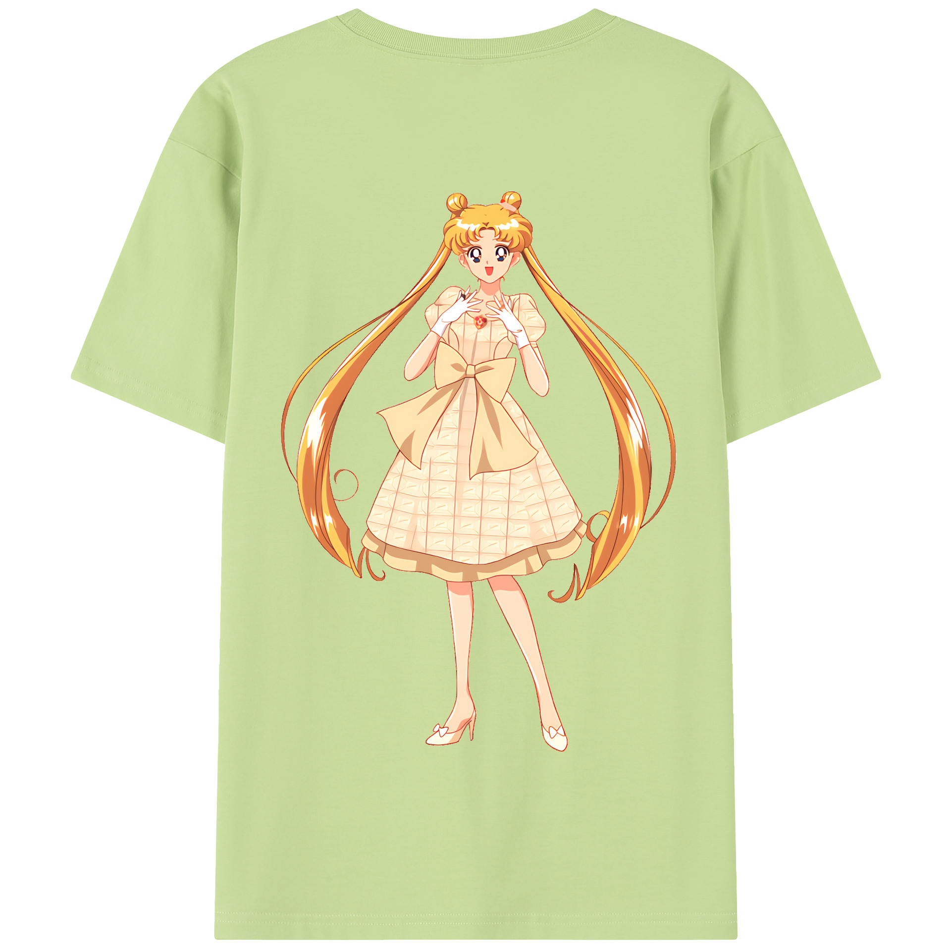（画像用） 美少女戦士セーラームーン 愛野 美奈子 あいの みなこ Sailor Moon Aino Minako 綿100％半袖Tシャツ（背面プリント）